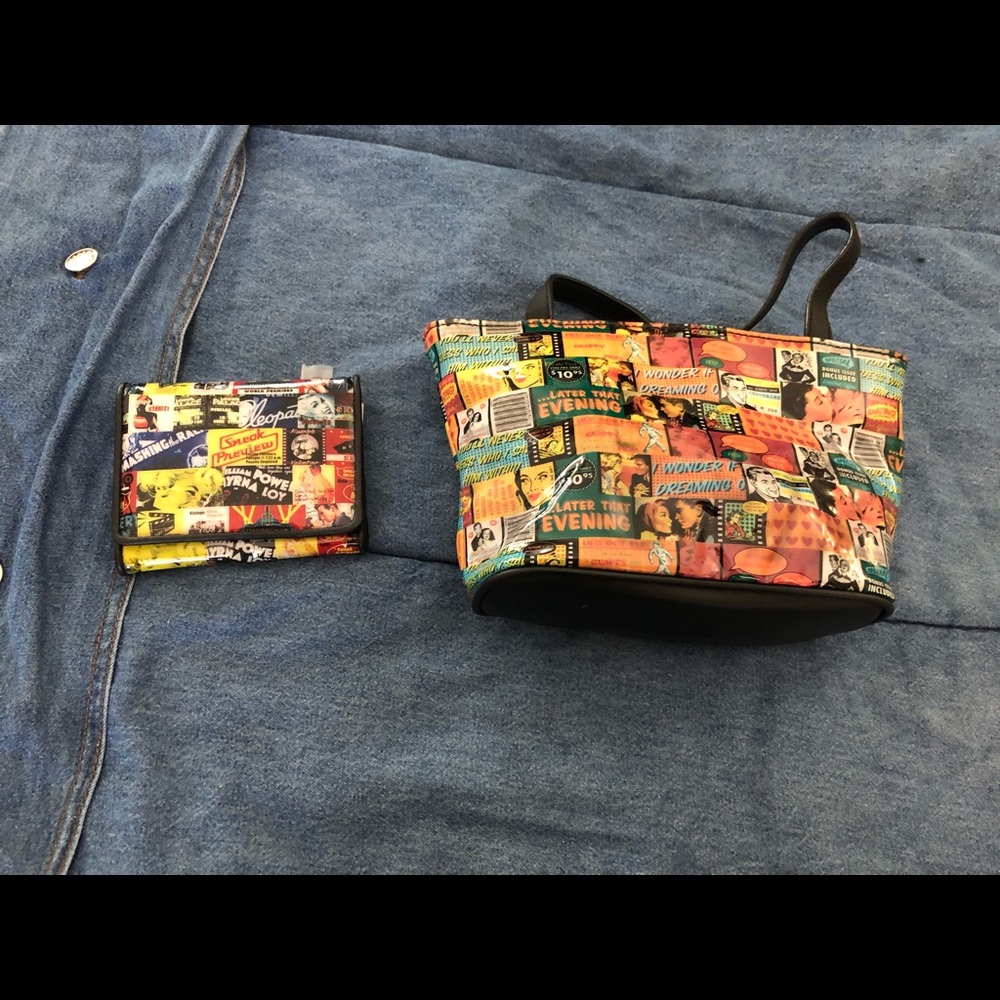 Cartoon purse and wallet to match